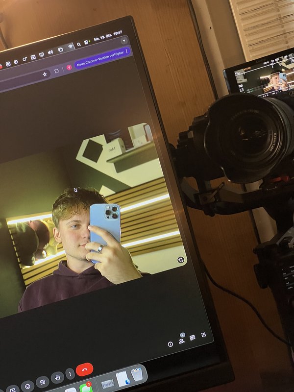 Valentin Friedrich beim Videodreh